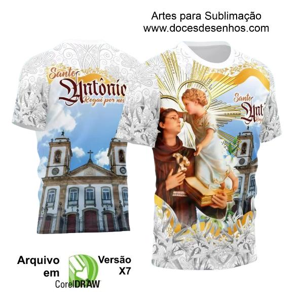 Template Camisa Branca Religião - Santo Antônio 2024