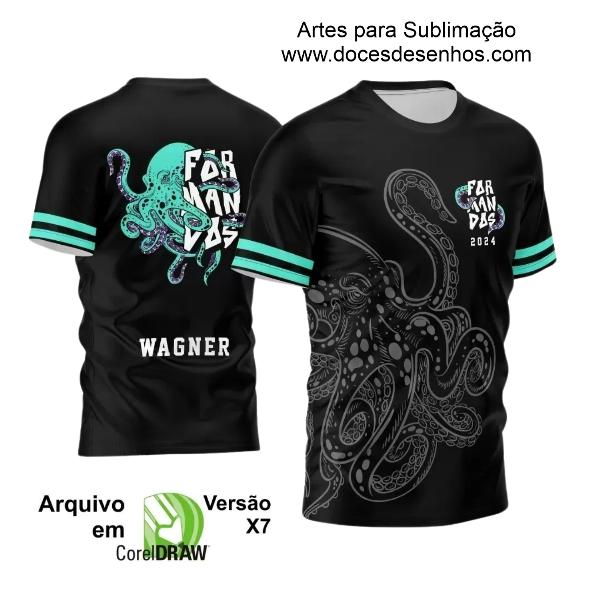 Template Camisa Formandos 2024 Polvo Verde Água