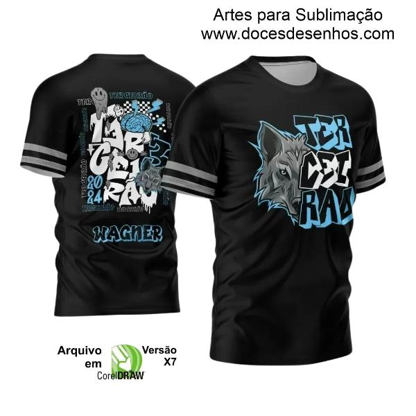 Template Camisa Formandos 2024 Terceirão Lobo Cinza