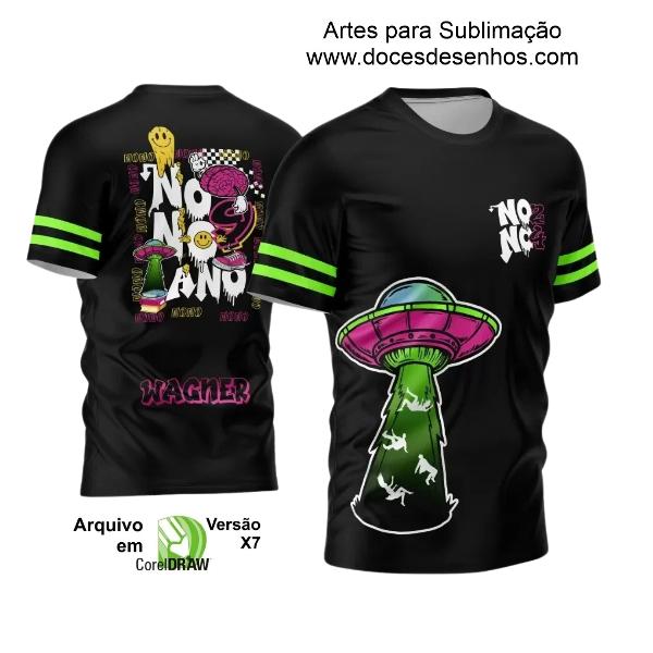 Template Camisa  Preta Nono Ano 2024 Alien