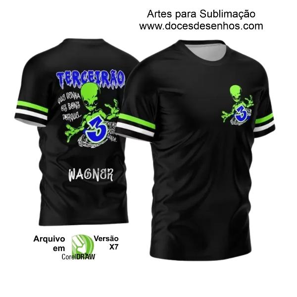 Template Camisa Preta Terceirão 2024 Novo Estilo Alien 