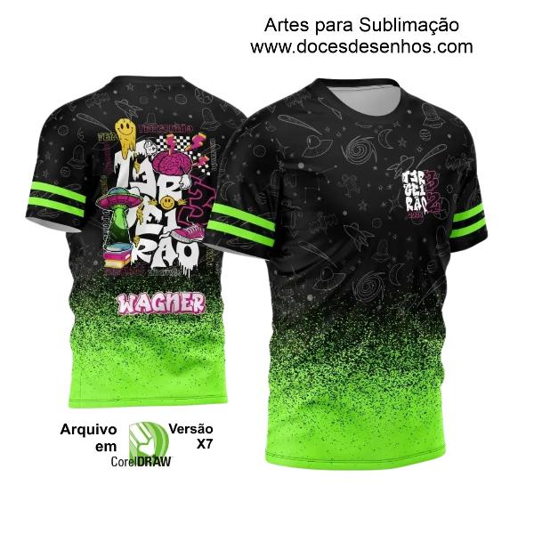 Template Camisa Preta e Verde Terceirão 2024 Alien