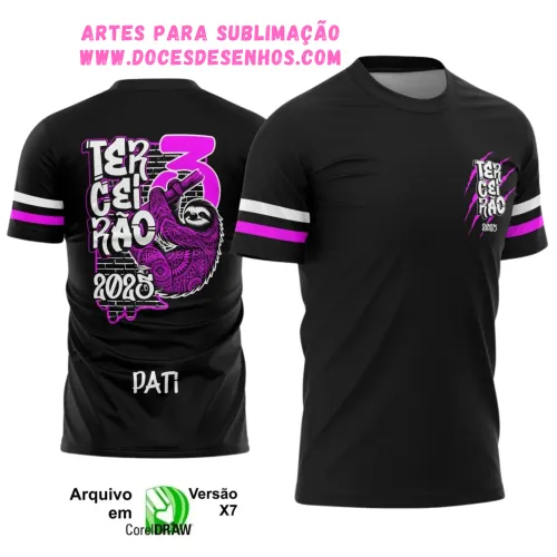 Terceirão Bicho Preguiça: Estampa Camiseta Escolar 2025 Terceirão Bicho Preguiça: Estampa Camiseta Escolar 2025