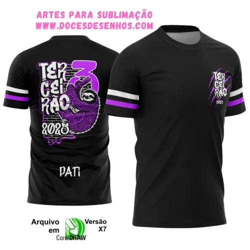 Terceirão Bicho Preguiça: Estampa Camiseta Escolar 2025 Terceirão Bicho Preguiça: Estampa Camiseta Escolar 2025