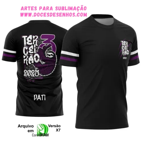 Terceirão Bicho Preguiça: Estampa Camiseta Escolar 2025 Terceirão Bicho Preguiça: Estampa Camiseta Escolar 2025