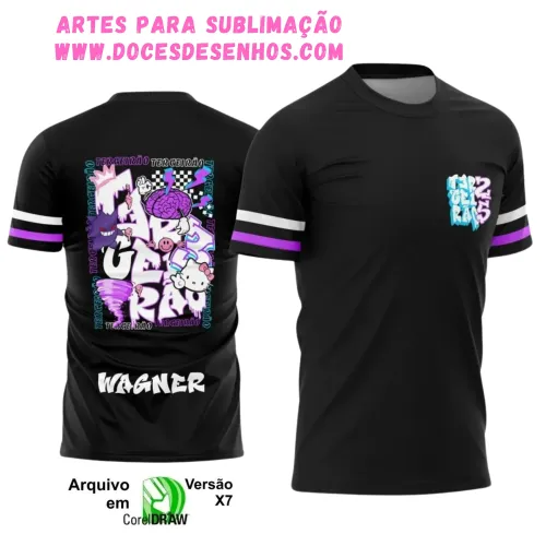 Terceirão Gengar e Hello Kitty Camiseta Escolar 2025 Terceirão Gengar e Hello Kitty Camiseta Escolar 2025