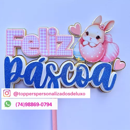 Topo De Bolo – Pacote De Páscoa 2024 – Toppers De Luxo