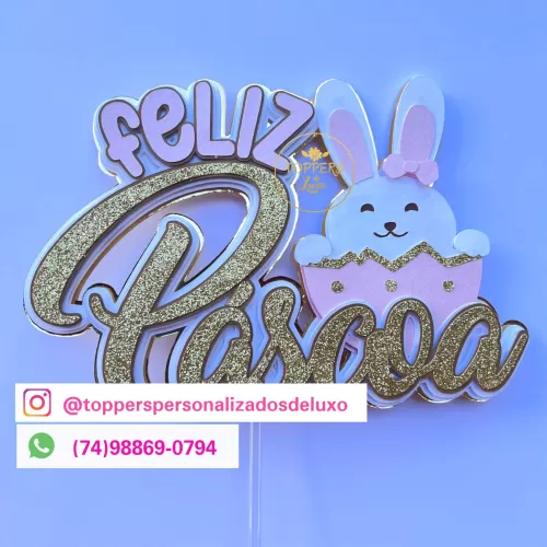 Topo De Bolo – Pacote De Páscoa 2024 – Toppers De Luxo