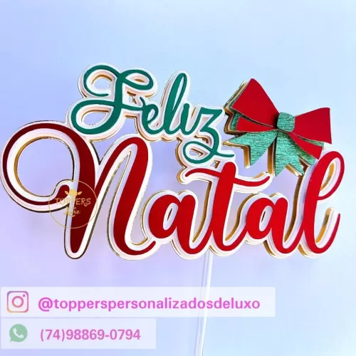 Topos de Bolo – Coletiva Natal 2023 (Toppers de Luxo)