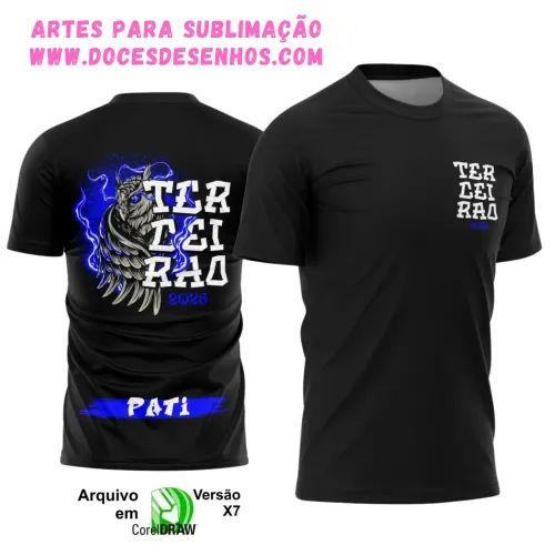 Uniforme Escolar: Estilo Coruja Terceirão 2025 em Vetor Uniforme Escolar: Estilo Coruja Terceirão 2025 em Vetor