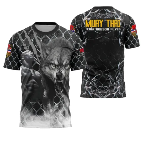 Uniforme e Camiseta de Muay Thai Personalizado – Arte Vetorial Exclusiva