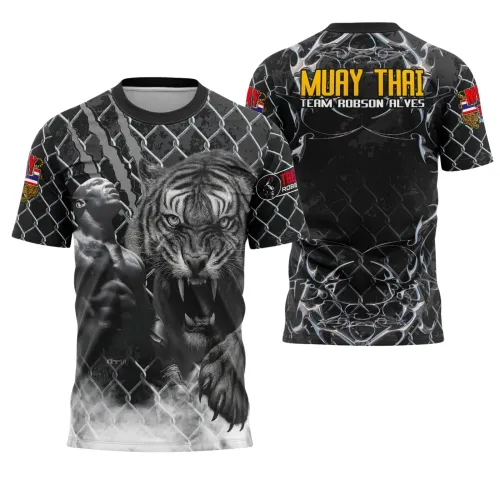 Uniforme e Camiseta de Muay Thai Personalizado – Arte Vetorial Exclusiva