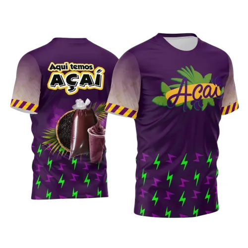 Uniforme para Loja de Açaí Personalizado – Design Profissional