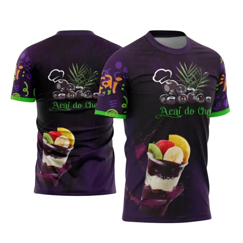 Uniforme para Loja de Açaí Personalizado – Design Profissional