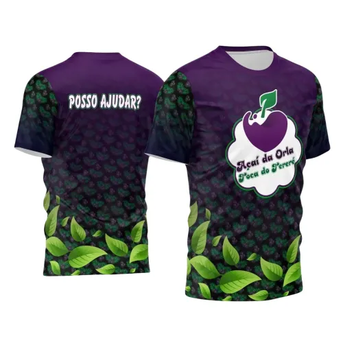 Uniforme para Loja de Açaí Personalizado – Design Profissional