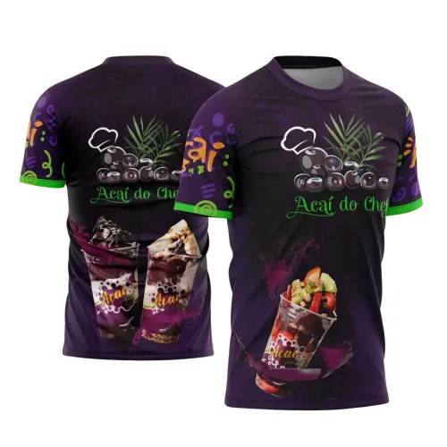 Uniforme para Loja de Açaí Personalizado – Design Profissional