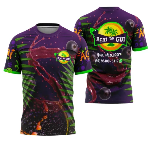 Uniforme para Loja de Açaí Personalizado – Design Profissional
