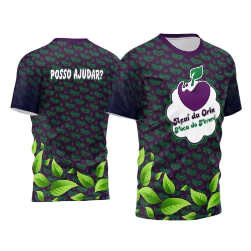 Uniforme para Loja de Açaí Personalizado – Design Profissional
