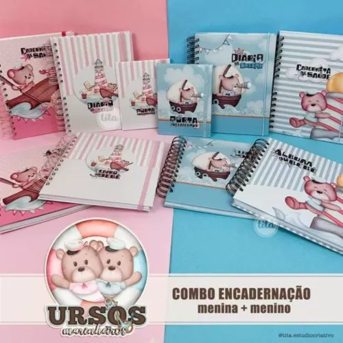 Ursos Marinheiros – Combão Encadernação Menino + Menina – Tita