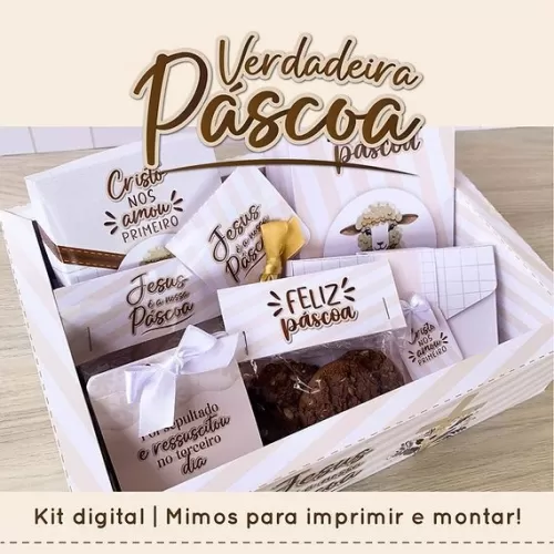 Verdadeira Páscoa 2024 – Mimos  Kit Digital (Papel Sorriso)