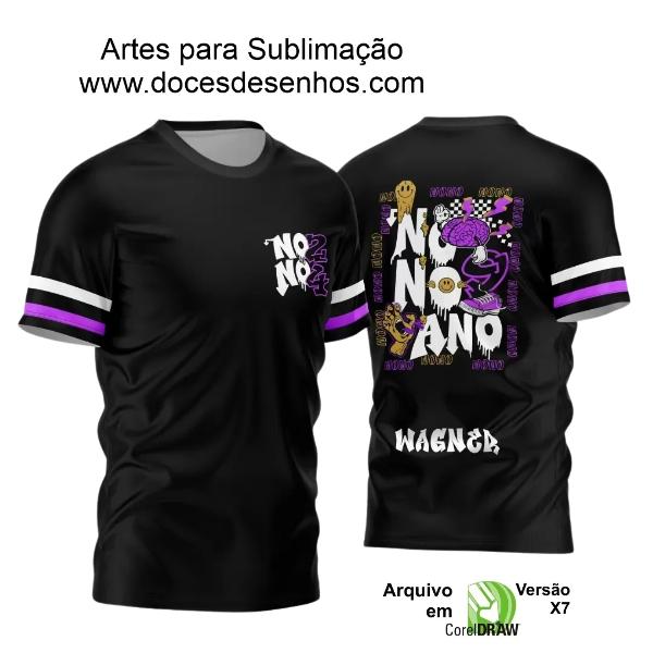 Vetor Camisa  Preta e Roxa Formandos Nono Ano 2024