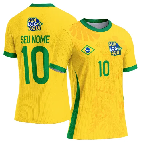 Arte Brasil 2026 camisa esportiva, criada para estampar camisetas de torcida e peças personalizadas.