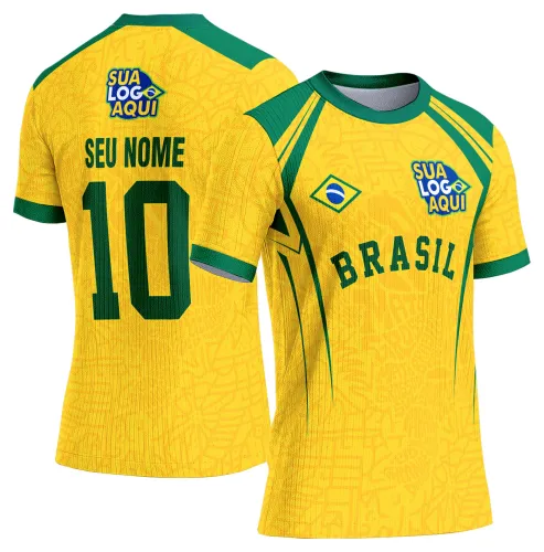 Arte Brasil 2026 design futebol, criada para camisetas esportivas e produtos personalizados.