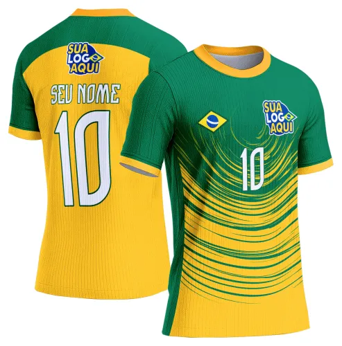 Arte Brasil 2026 para camiseta esportiva, ideal para sublimação, DTF e estampa de torcida.