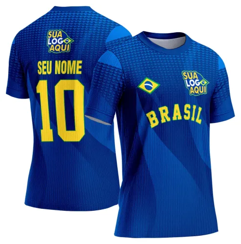Arte Brasil 2026 para sublimação, ideal para camisetas, brindes e peças personalizadas de futebol.