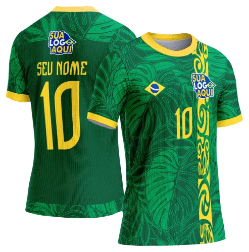 Arte Brasil futebol 2026 para estampa, perfeita para sublimação e personalização esportiva.