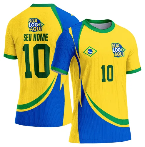 Arte Brasil futebol para estampar, perfeita para camisetas de torcida e peças esportivas personalizadas.