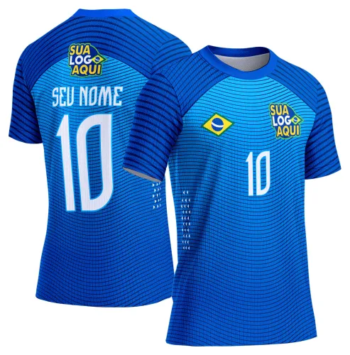 Arte camisa Brasil amor pelo futebol, desenvolvida para camisetas de torcedores brasileiros.