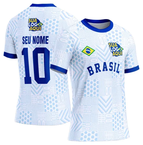 Arte camisa Brasil espírito de torcida, desenvolvida para camisetas com tema futebol e orgulho nacional.