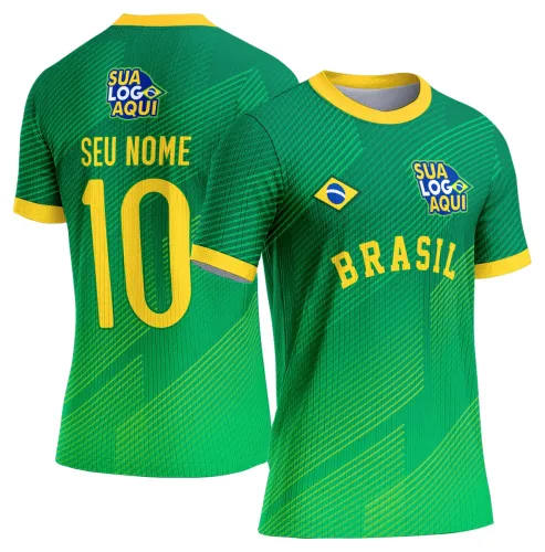 Arte camisa Brasil para dia de jogo, perfeita para camisetas de torcedores e personalização esportiva.