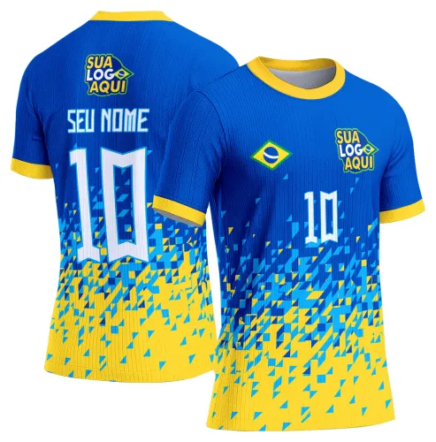 Arte camisa Brasil rumo ao título, ideal para camiseta de torcida brasileira em clima de futebol.