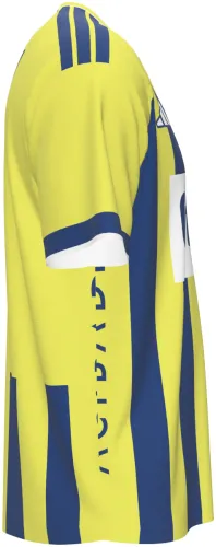 Camisa titular do Fenerbahçe 2026 - 2027 listrada de amarelo e azul-marinho, frente e costas