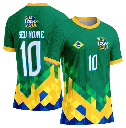 Arte camisa futebol Brasil 2026, ideal para camisetas personalizadas com tema de torcida brasileira.