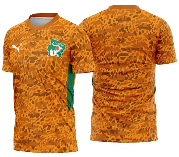 Arte Camisa Inspirada na Costa do Marfim Home Kit 2026
