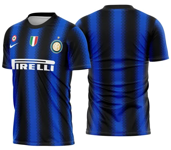 Arte Camisa Inspirada na Inter de Milão Home Kit 2010-11 Masculina