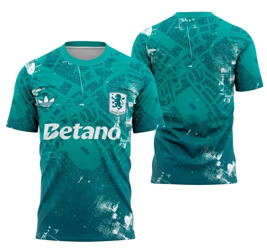 Imagem de camisa com logo no peito e estampa grande nas costas com design inspirado em estilo clássico europeu, mostrando detalhes elegantes e cores sóbrias que remetem à tradição do velho continente.