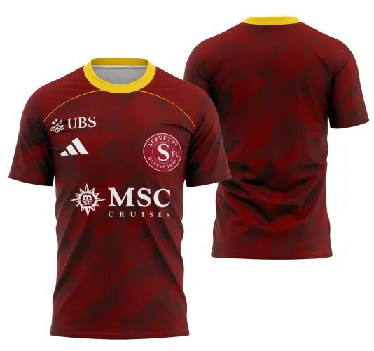 Vista frontal de camisa com logo no peito e estampa grande nas costas em estilo futebol internacional, destacando design moderno e cores vibrantes que remetem à paixão pelo esporte.