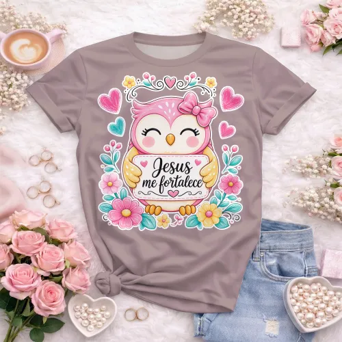 Arte camisa cristã com mensagem de esperança