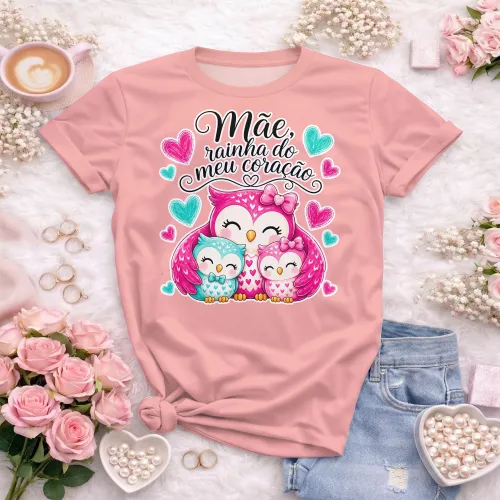 Arte camisa mãe com design fofo e amor
