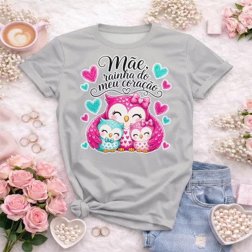 Arte camisa mãe com amor maternal