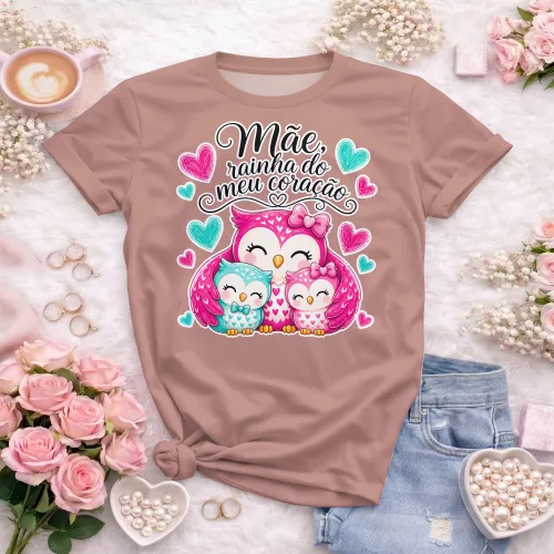 Arte camisa mãe com coração e amor verdadeiro