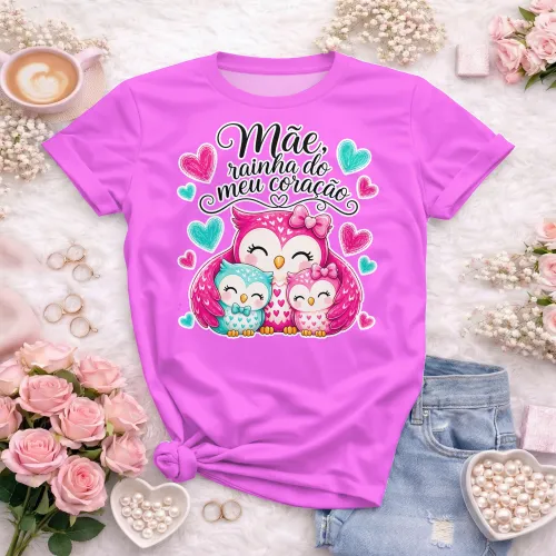Arte camisa mãe com carinho