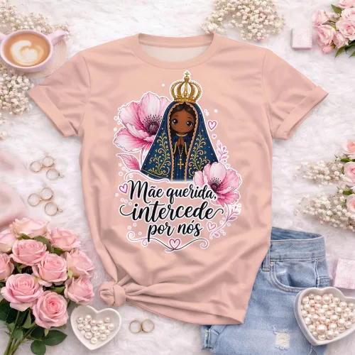 Arte camisa Nossa Senhora com graça divina