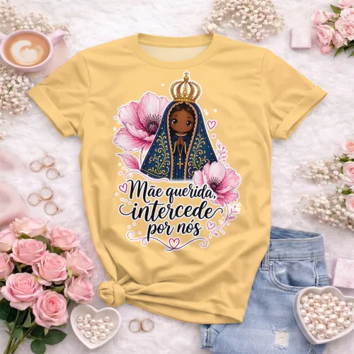 Arte camisa Nossa Senhora com esperança e fé
