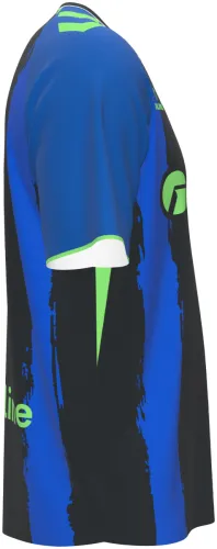 Camisa terceiro uniforme do Real Betis 2026 - 2027 azul e preta com listras pintadas, frente e costas