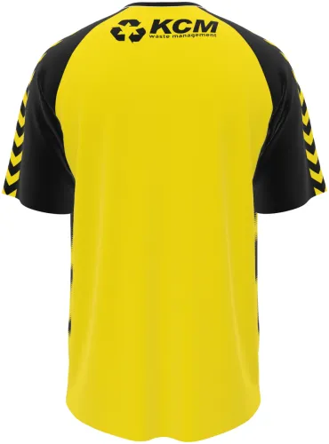Camisa terceiro uniforme do Rotherham United 2026 - 2027 amarela e preta com ziguezague, frente e costas